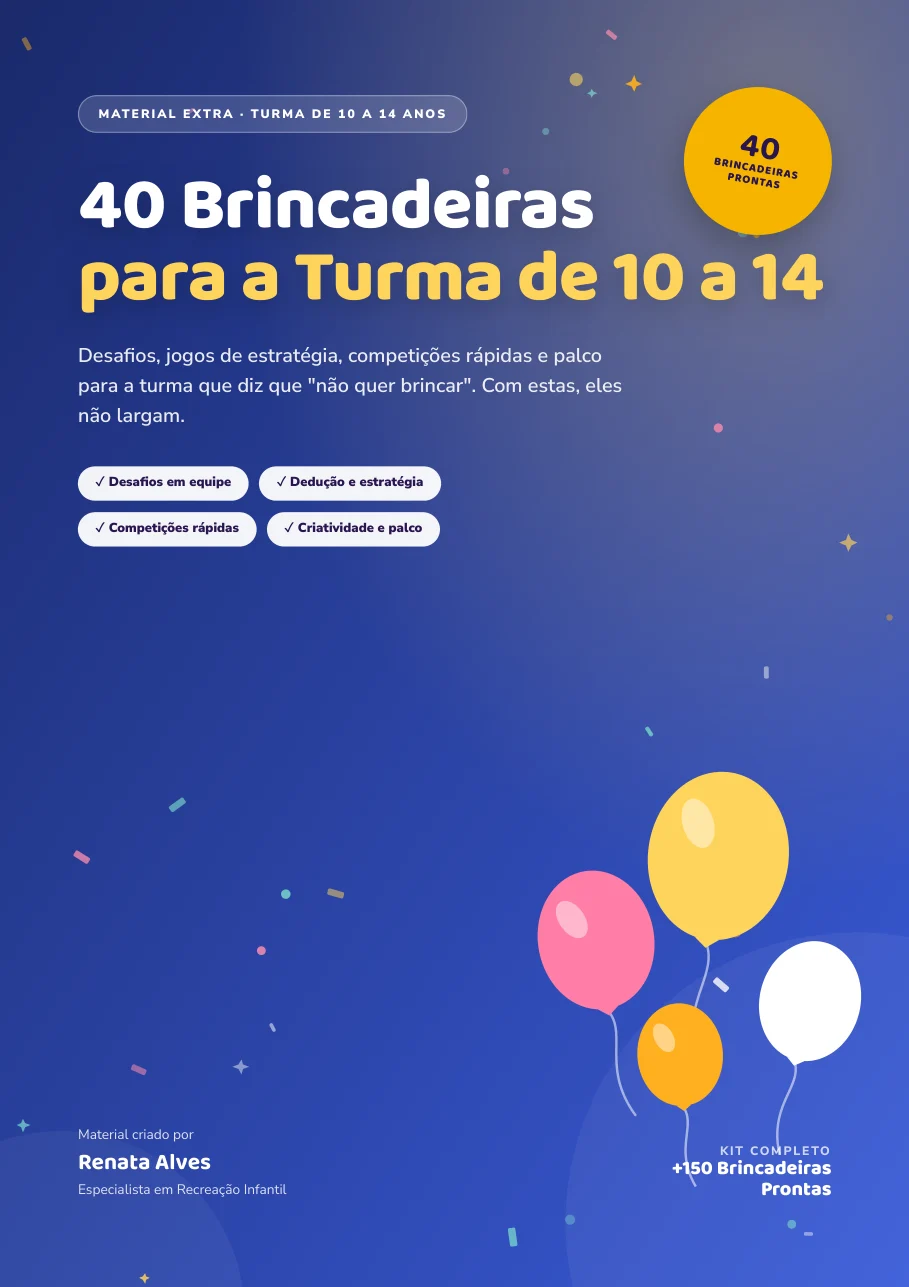 Capa das 40 Brincadeiras para a Turma de 10 a 14